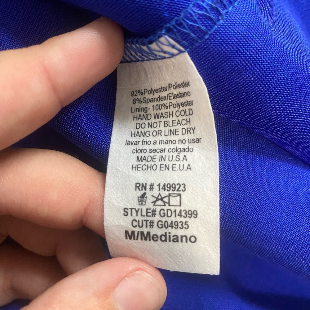 Windsor Royal Blue Asymmetrical Dress - Picture 5 of 5